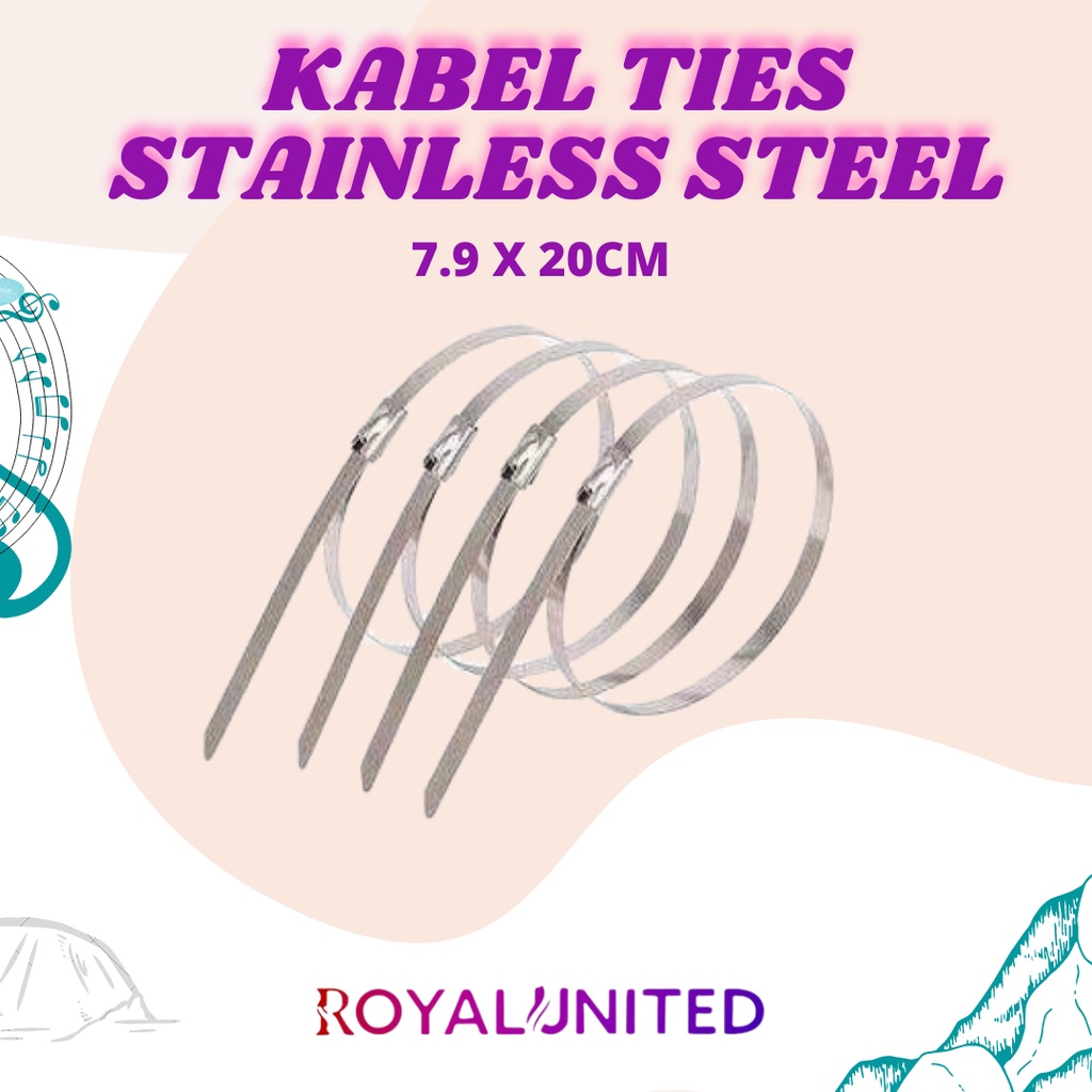 KABEL TIES CABLE TIS BESI STAINLESS STELL SS TSS 7.9X200MM