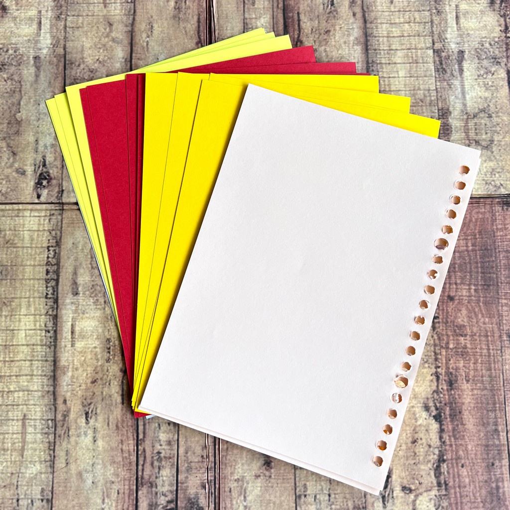 Kertas Loose Leaf Rainbow Isi 50 lembar - Isi Map Binder A5