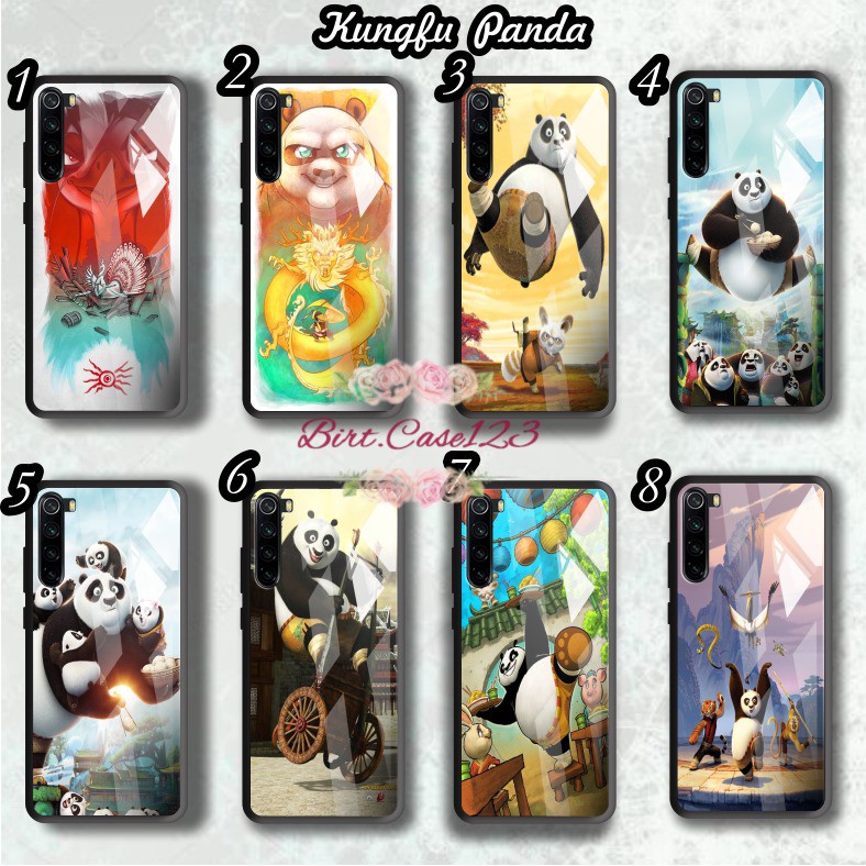 back case glass KUNGFU PANDA Oppo A3s A1k A5 A9 2020 A7 F9 A5s A31 A52 A53 A92 A37 A57 A59 BC5026