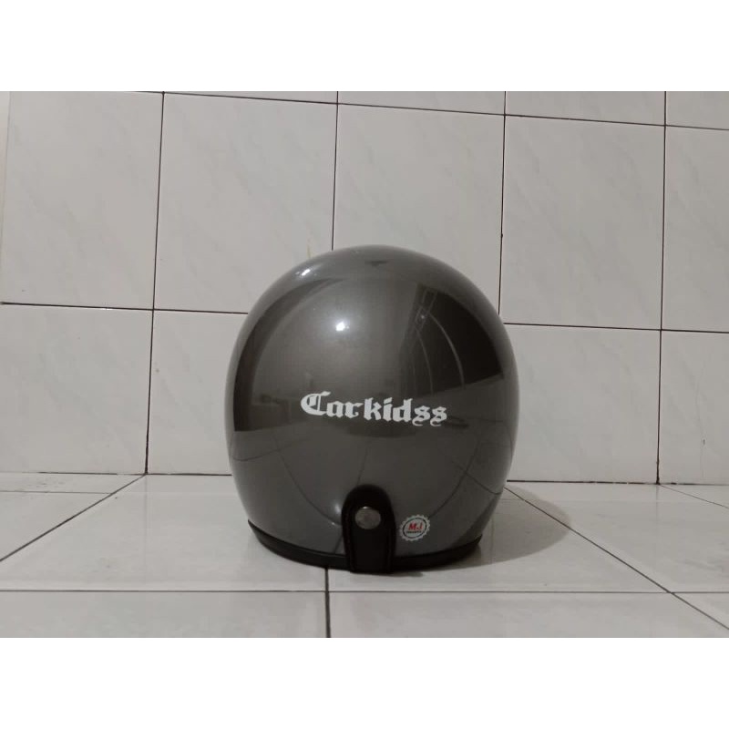 HELM CAKIL FULL FACE LIST CHROME CUSTUM FULL LEHER ORIGINAL SNI