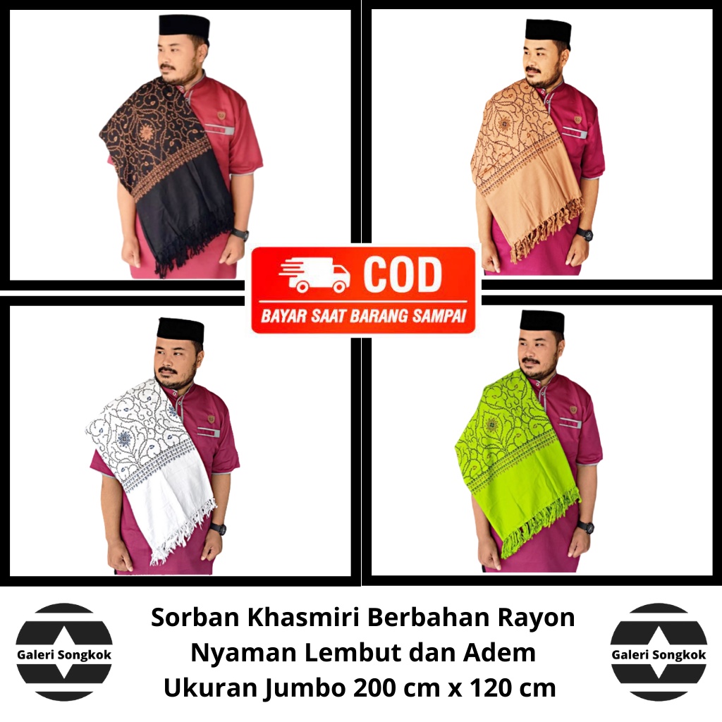 Sorban kashmiri / sorban trompah sorban habib / serban batik/ serban habib /surban habib sorban solo