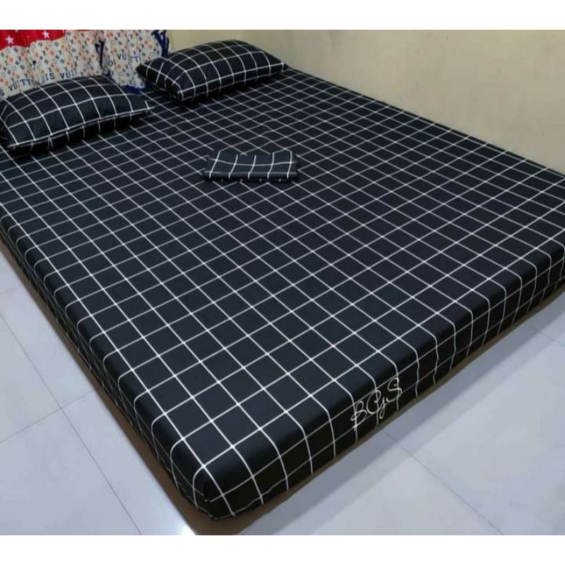 Sprei aesthetic t20 kotak kotak /motif kekinian ready semua ukuran