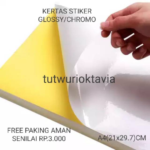 

Kertas stiker A4 chromo/glossy LINTEC kualitas terbaik isi 100 lembar