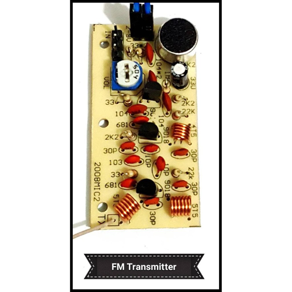 FM RADIO PEMANCAR 76-108MHZ WIRELESS MIC TRANSMITTER DIY KIT MODULE