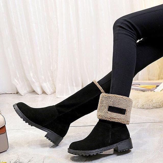 Sepatu Boots bulu suede untuk musim dingin Winter Boots women