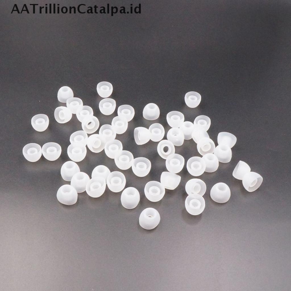 (AATrillionCatalpa) 50pcs / Set Pad / Bantalan Earpad Pengganti Bahan Silikon 11MM Untuk Earphone In-Ear