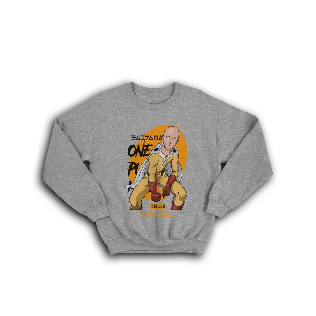 SWEATER CREWNECK ANIME SAITAMA MUSCLE ONE PUNCH MAN