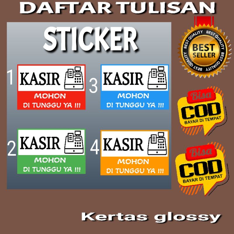 

STICKER TULISAN KASIR 01