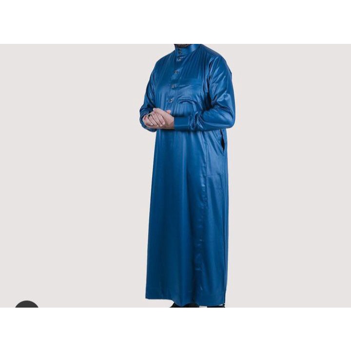 GAMIS TERBARU BISA COD 07 JUBAH AL HARAMAIN TANGAN MANSET POLYSTER PREMIUM IMPORT THOBE ARAB SAUDI L
