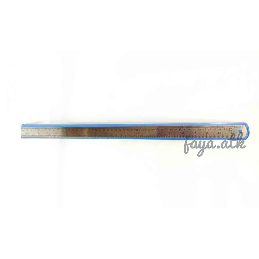 PENGGARIS 50 CM BESI MISTAR BESI 50 CM GARISAN RULER STAINLESS STEEL