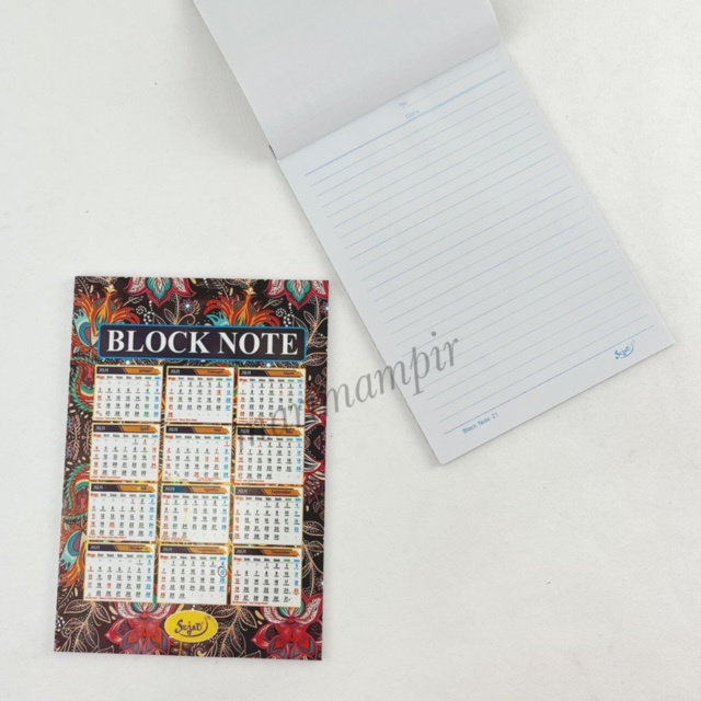 

BLOC NOTE / NOTES NO. 21 UK. 14.8 X 21 CM 40 LEMBAR