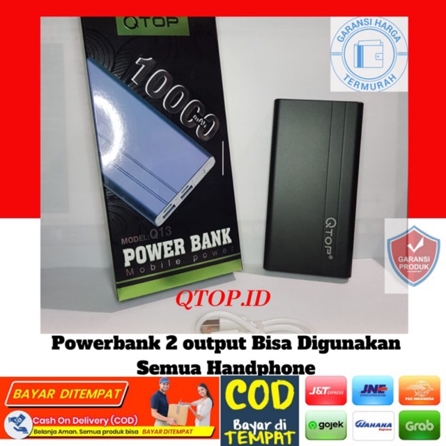 Powerbank QTOP Mobile Power 10000mAh Q13  ORIGINAL 100% [QTOP.ID]