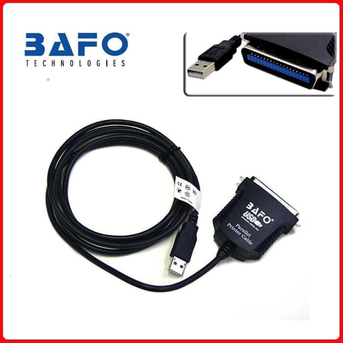 KABEL CONVERTER USB TO PARALEL PRINTER - LPT BAFO BF-1284 ORIGINAL - USB TO PARALLEL