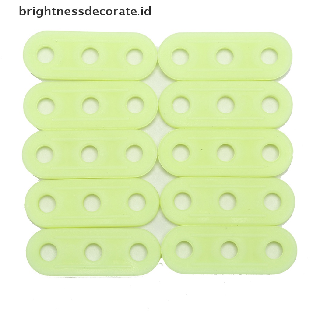 10pcs Buckle Kunci Pas Tali Tenda Warna Hijau Luminous Untuk Outdoor