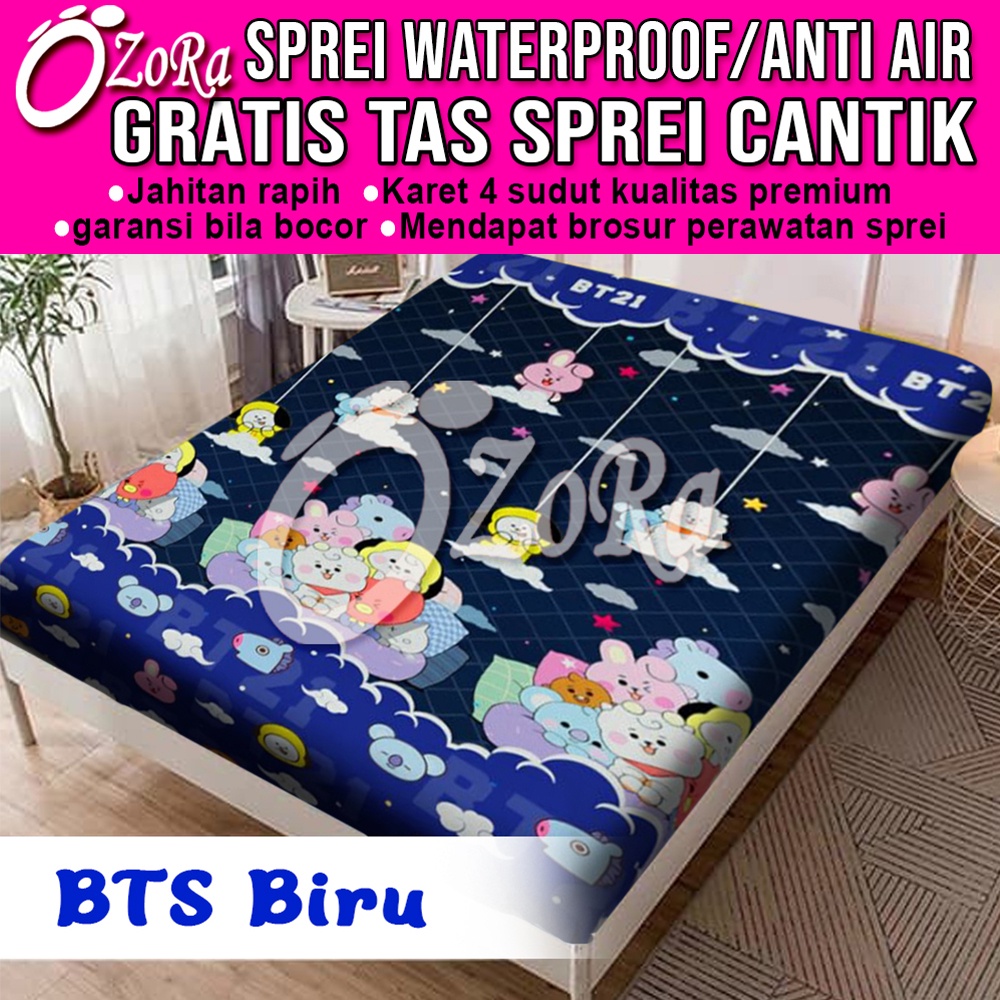 Diskon Hari Ini sprei anti ompol Waterproof Motif Karakter 180x200 160x200 king queen single 120x200-4