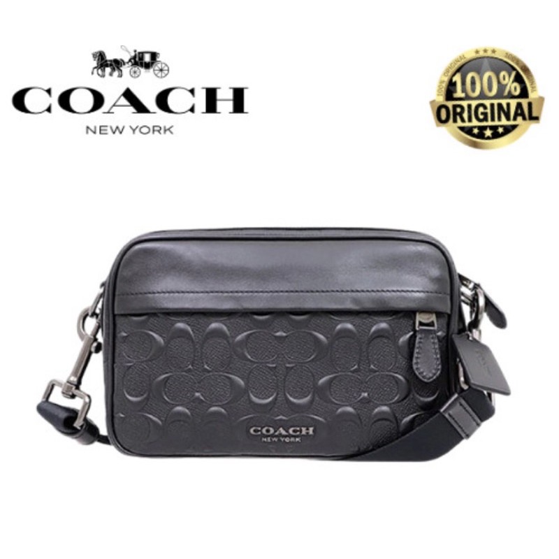 TAS COACH GRAHAM CROSSBODY BAG IN SIGNANTURE EMBOSED