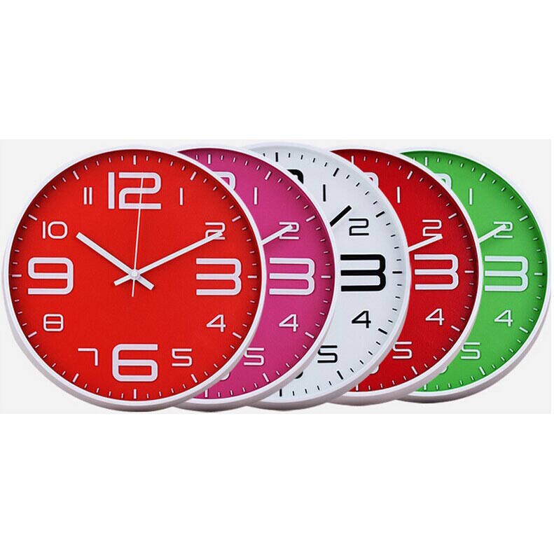 Jam Dinding Bulat Quartz Creative Design Modern