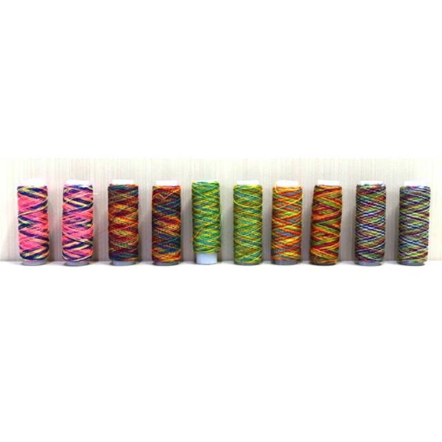 5 pcs Benang Jahit Warna Warni / Pelangi / Sembur - Rainbow Sewing Thread