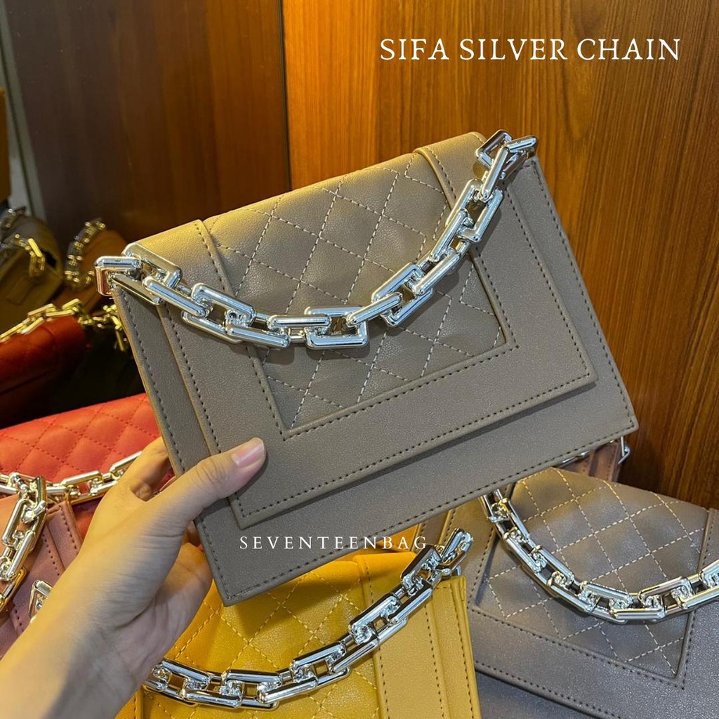 ARCELL - SIFA SILVER CHAIN l TAS WANITA MURAH