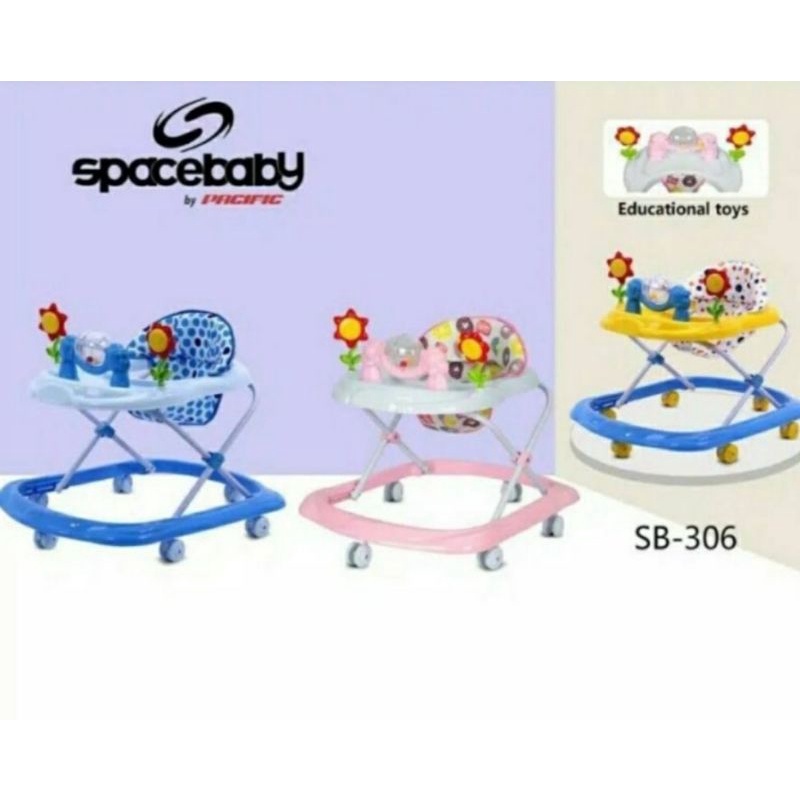 Baby walker Spacebaby SB-306/kursi belajar jalan bayi