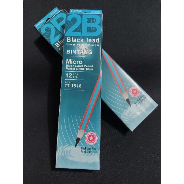 

Pensil Kayu 2B Micro Lead Pencil / Pensil Grafit Hitam TT-1818