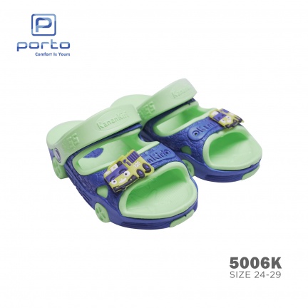 gof PORTO KANAN-KIRI 5006K Sandal Sepatu Anak Laki-laki Perempuan Selop Karet Karakter Nyaman Original