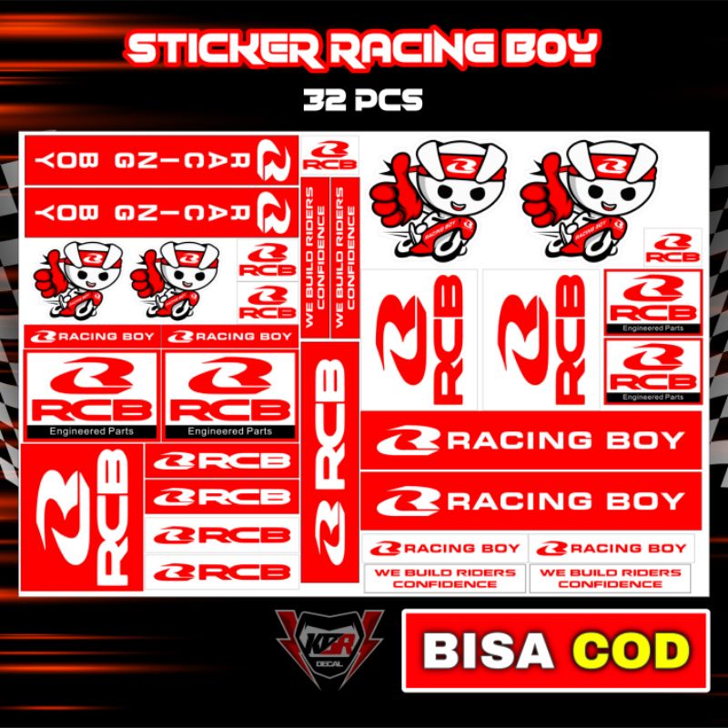 Jual Stiker Racing Boy Pack Isi 32 Stiker Sponsor Stiker Helm Stiker Motor Sticker Motor 0947