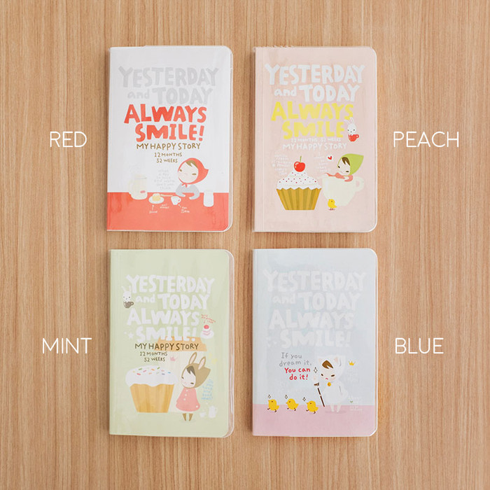 

Always Smile Everyday Organizer / Buku Tulis / Buku Catatan - RED