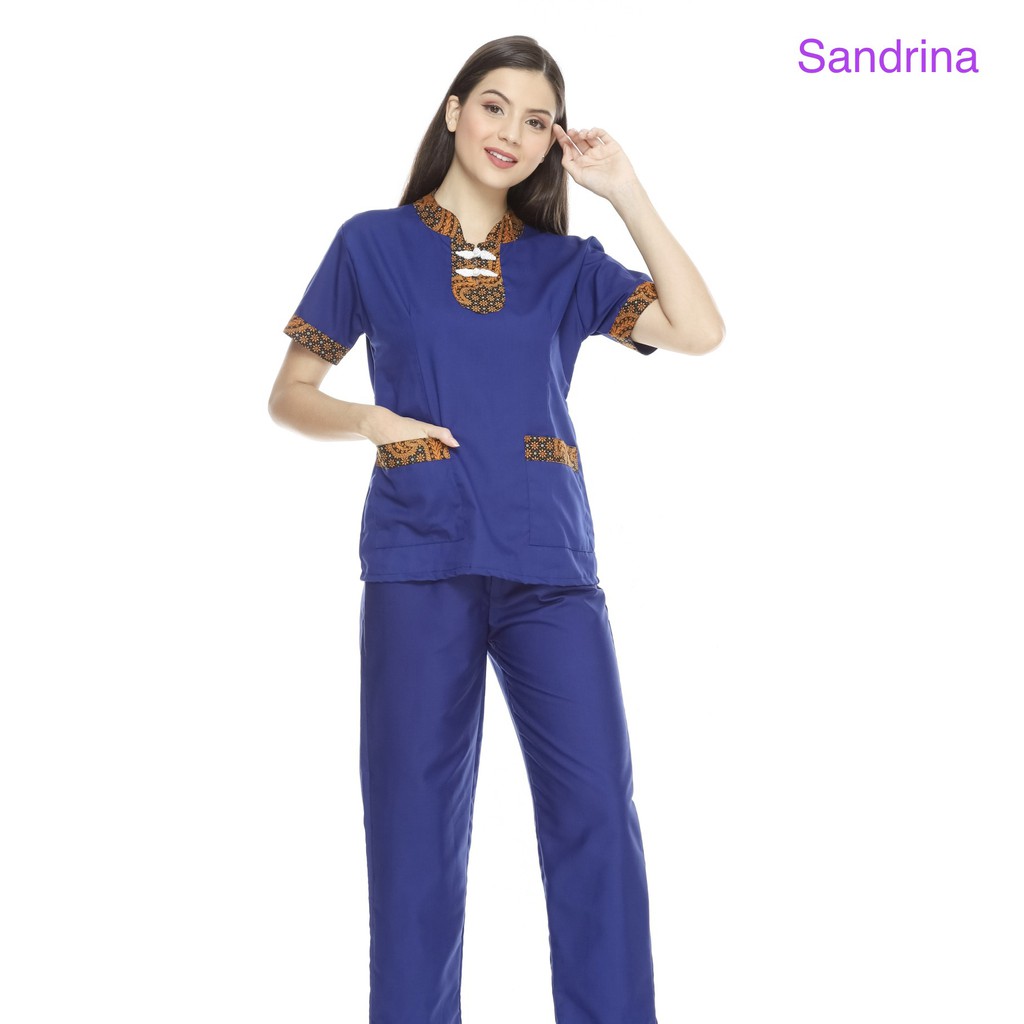 [Sandrina] Baju seragam suster kulot/ Baju baby sitter/ Baju nanny (BATIK)