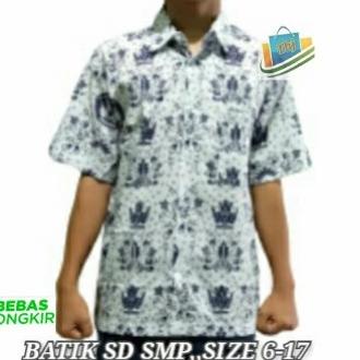 Baju Batik Smp Pendek Seragam Sekolah Size: ( 9S/D 20)