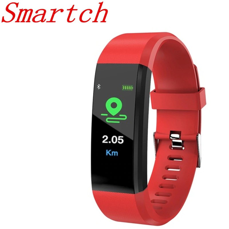 Smartch ID115HR Plus Pintar Gelang Olahraga Denyut Jantung Pintar Tali Kebugaran Pelacak Gelang
