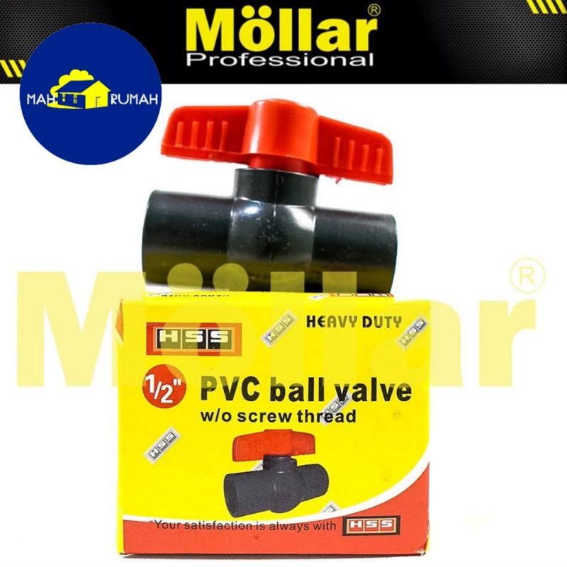 BALLVALVE Ball Valve PVC Plastik Stopkran Stop Kran 1/2&quot; - HSS 1/2inch