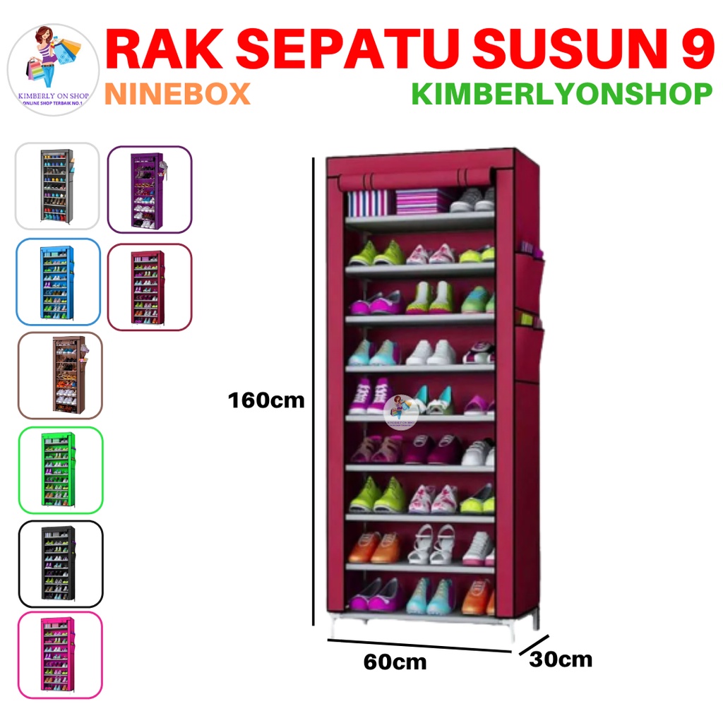 Rak Sepatu 10 Cover 9 Susun ( FREE ORKIM )