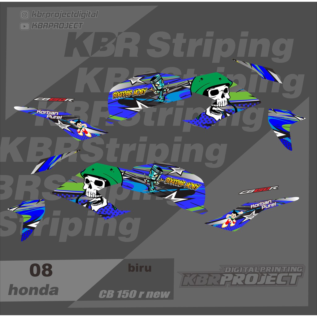 (cod) Stiker Motor cb150r new Sticker Striping List Honda cb150r New 08 Racing cb 150 Grafis #cb150r