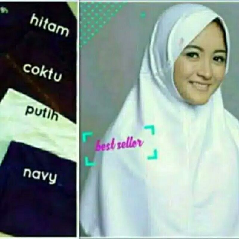 Jilbab Sekolah Rabbani Kw Serut Pita M L XL Jumbo