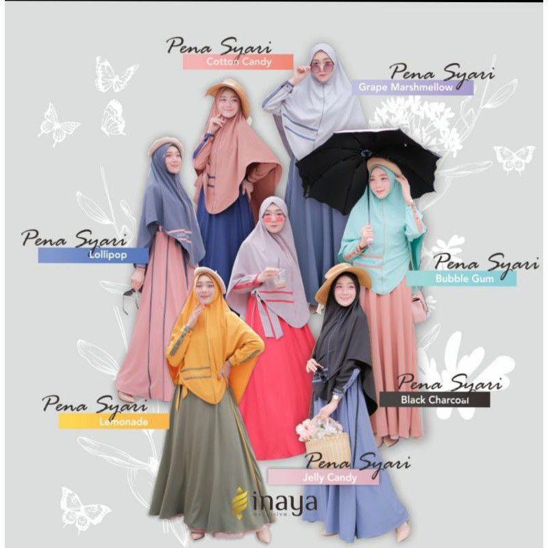 Gamis terbaru Pena Syar'i by Inaya bahan lady zara