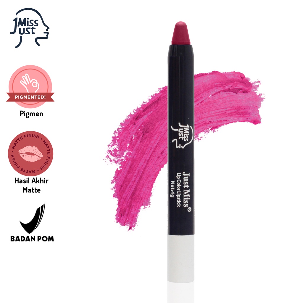 Just Miss Lipstik Matte Netto 2.5G Lipstik Pigmented Perona Bibir Lip Color Colour BPOM JUS-E02-J-13