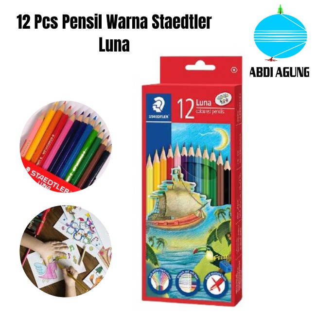 

Pensil Warna Staedtler Luna Permanent Panjang 12 Warna