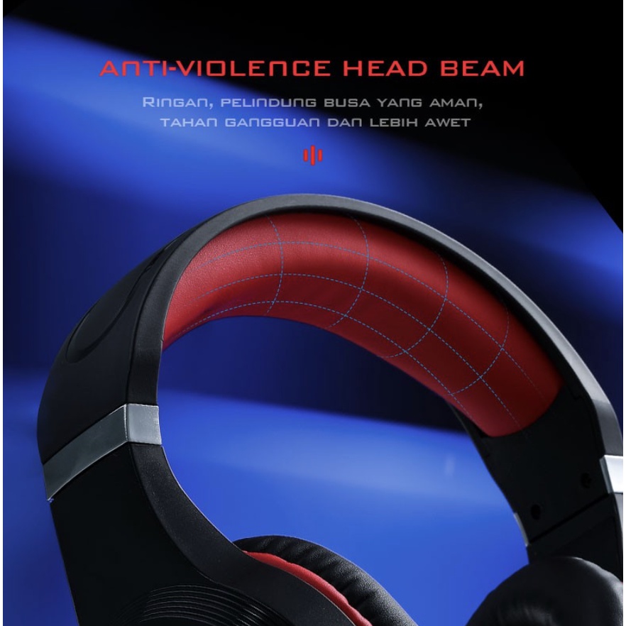 GAMEN GH1100 PRO RGB Lighting Effects Anti-violence Head Beam Gaming Headset Black
