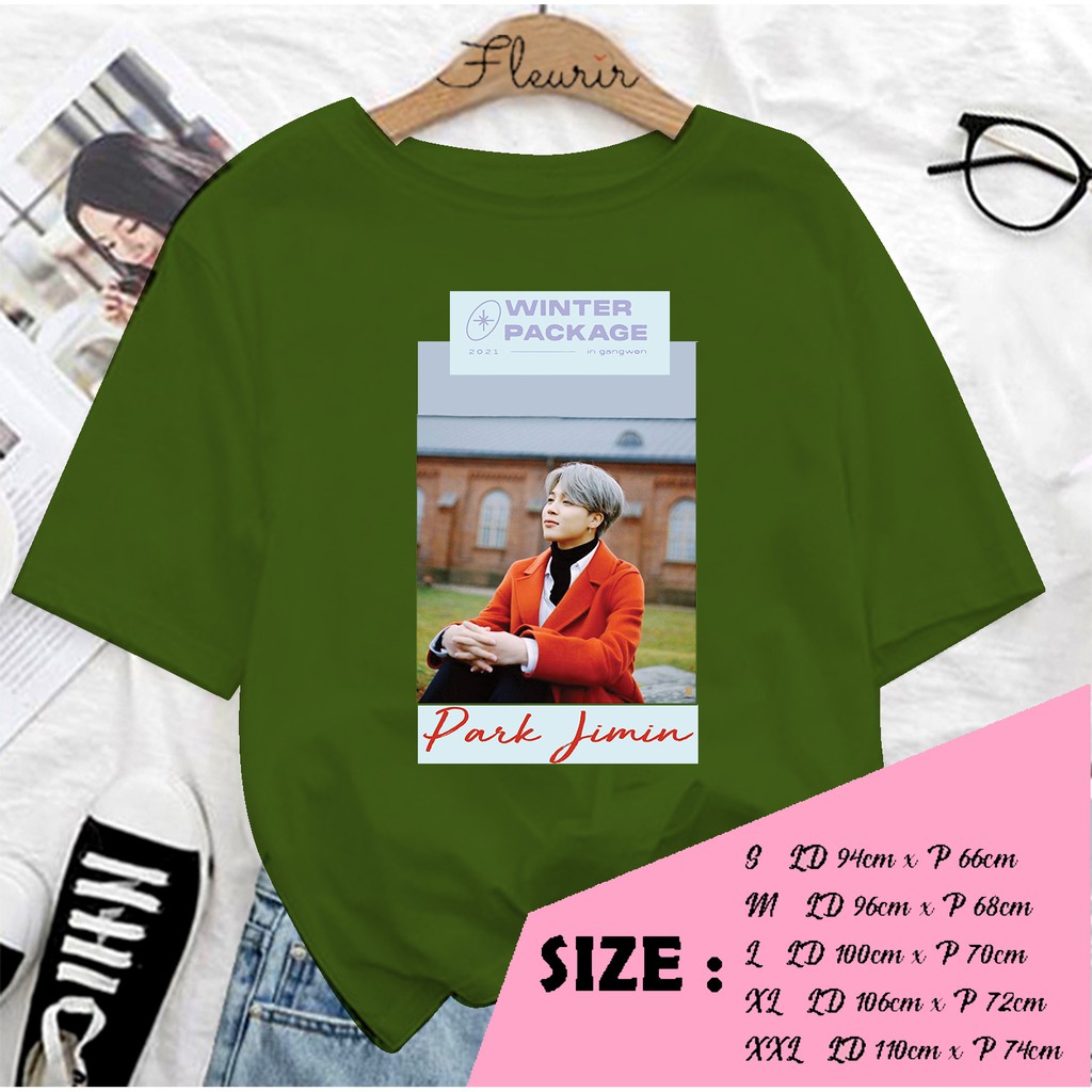 FLEURIR - KAOS JIMIN WINTER  WANITA DEWASA LENGAN PENDEK TEE UNISEX OVERSIZED JUMBO