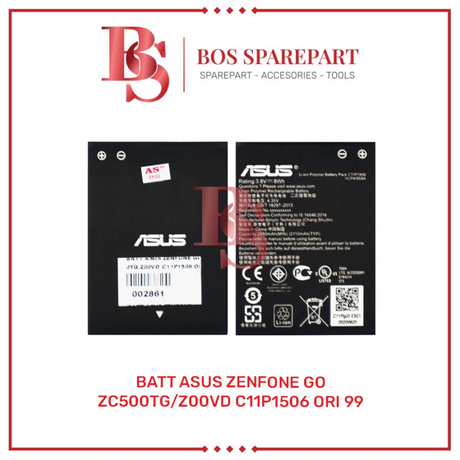 BATERAI ASUS ZENFONE GO / ZC500TG / Z00VD C11P1506 ORI 99  / BATTERY   BATRE