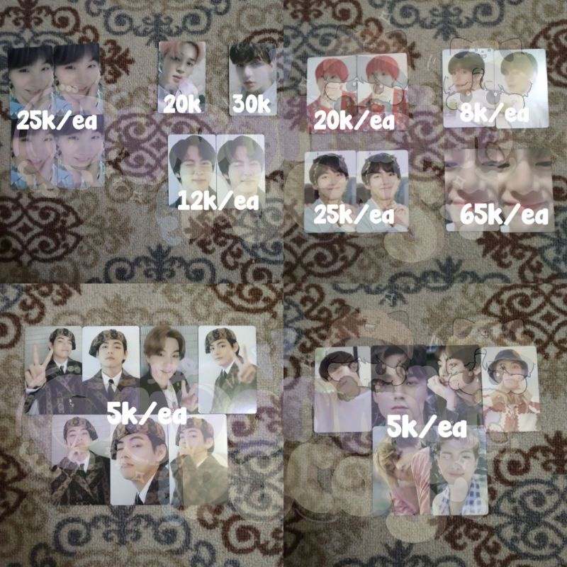 photocard pc official dicon bts taezoom yoongi sakit selca gigi jungkook glowing jimin merem jin win
