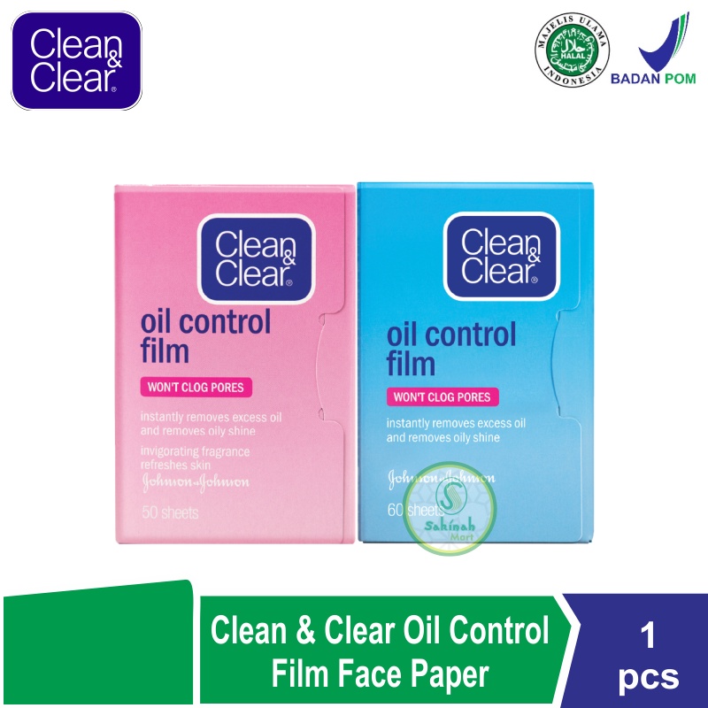 Clean &amp; Clear Oil Control Film Face Paper Kertas Minyak Wajah 50s / 60s