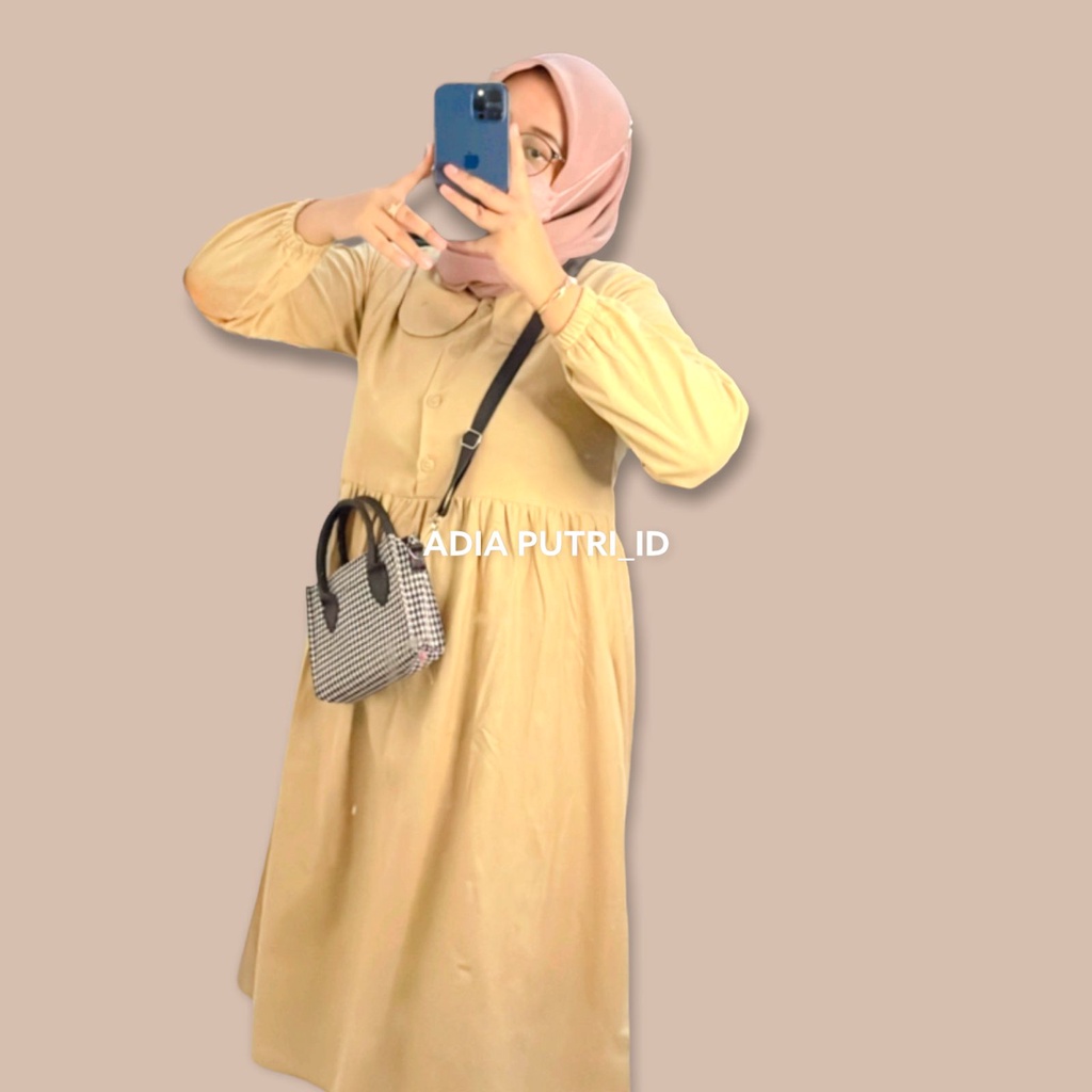 Long Tunik Fashion Wanita Terbaru Gamis Linen