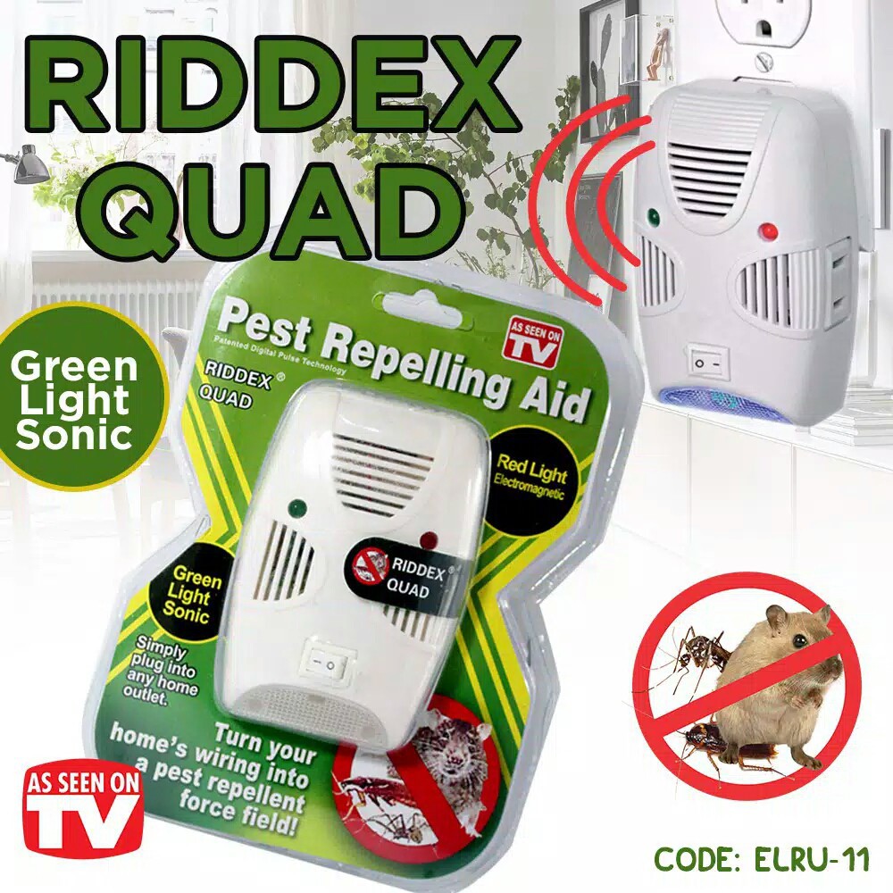 Alat Pengusir Tikus Nyamuk kecoa Riddex Quad Pest Repelling Aid Pembasmi Berbagai Serangga Ampuh