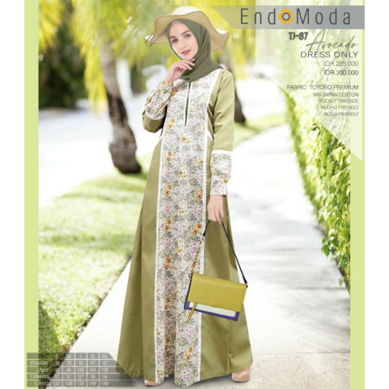 Gamis Endomoda Toyobo - Dress Elegant - Dress Pesta - Gamis Busui Friendly Original Endomoda