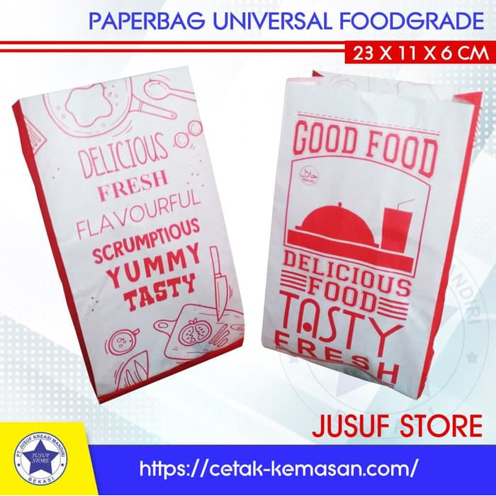 

Kantong Makanan Foodgrade Universal Paperbag ISI 100 Pcs - Merah