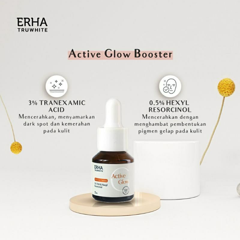 Erha Truwhite 3% TXA &amp; Hexyl Resorcinol Active Glow Booster 15ml - Booster Pencerah