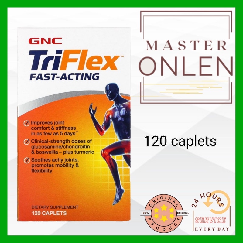 GNC TriFlex Fast Acting Glucosamine Chondroitin MSM 120 caplet Usa