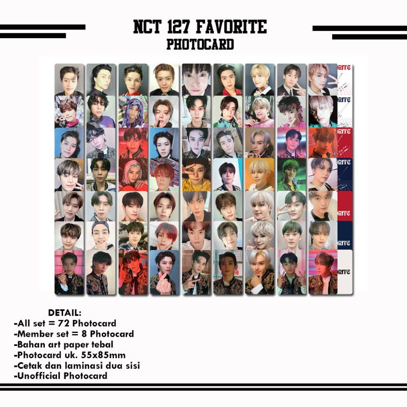 NCT 127 FAVORITE PHOTOCARD